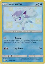 Alolan Vulpix Sv8 Sv94 Shiny Holo Rare Pokemon Singles Sun Moon Hidden Fates Collector S Cache
