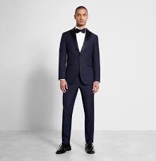Navy blue and black outfit. Midnight Blue Tuxedo The Black Tux