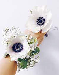 Anemone Corsage And Boutonniere Prom Flowers Corsage Wrist Corsage Prom Prom Corsage And Boutonniere