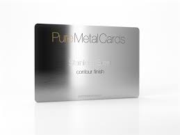 Be unique with pure metal cards. Silver Contour Stainless Steel Business Cards
