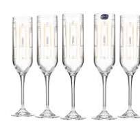 Set of 6 Handmade Crystal Wine Glasses with Long Liberia | Ubuy