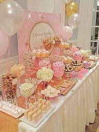 Pink And Gold Baby Shower Ideas Baby Shower Candy Table Baby Shower Candy Sweet 16 Birthday Party