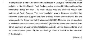 The illegal dumping released toxic fumes, affecting 6,000 people and hospitalising 2,775. Solved 1 Water Pollution Is One Of The Environmental Iss Chegg Com