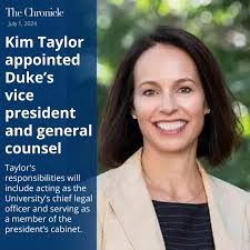Attorney Kim Taylor was appointed vice president and general counsel for  the University, according to a July 1 announcement by President Vincent  Price. Taylor succeeds Pamela Bernard — who is retiring after
