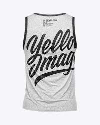 Download Melange Men S Loose Fit Sleeveless Shirt Mockup In Apparel Mockups On Yellow Images Object Mockups