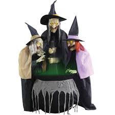 Halloween Animated Witch Decoration Around Cauldron Casting Magical Spells Animated Halloween Props Halloween Witch Decorations Animated Halloween Decorations