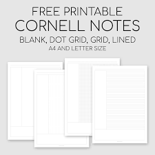 Simply print any of these templates out onto plain paper and decorate to make cute decorations. Free Printable Cornell Notes Template Cornell Notes Cornell Notes Template Notes Template