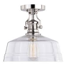 Check spelling or type a new query. Beloit 12 In W Satin Nickel Farmhouse Semi Flush Mount Ceiling Light Clear Glass 12 In W X 11 In H X 12 In D Overstock 28386879