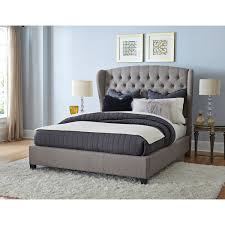 The whole set includes strong secured wooden slats support system and study metal frame. Hillsdale Upholstered Beds Upholstered Queen Bed Set With Wingback Headboard Westrich Furniture Appliances Upholstered Beds
