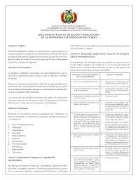 Municipalidad provincial de fajardo debe supervisar ejecución de obra en huancapi a cargo de empresa contratista. Reglamento Convocatoria Designacion Defensor Del Pueblo