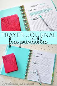 prayer journal free printables sparkles of sunshine