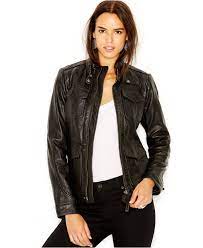 Lucky Brand Leather Moto Jacket Jackets Blazers Women Macy S Blazer Jackets For Women Jackets Leather Moto Jacket