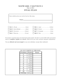Download now and start your preparation now. Math 2300 Calculus 2 Final Exam