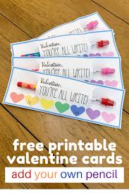 As in, i love when you. or i am so are you planning on giving your boyfriend or husband a card on valentine's day? Free Printable Pencil Valentine S Day Cards All Things Target