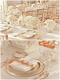 Wedding Tablescape Rose Gold White I Like This Table Setting Though It Doe Rose Gold Wedding Inspiration Gold Wedding Inspiration Rose Gold Centerpiece
