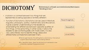 Nothing can belong simultaneously to both parts. Rhetorical Devices Anecdote Atmosphere Dichotomy Ppt Download