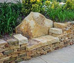 Then we started securing the frame to the walls. Benches Hammerhead Stoneworks Stone Walls Garden Dry Stone Wall Stone Bench