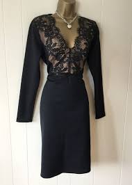 Oasis Stunning Black Lace Over Beige Bust Long Sleeve Dress Size 16 Bnwt Fashion Clothing Shoes Accessories Wo Dresses Long Sleeve Dress Size 16 Dresses