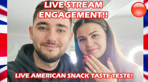🔴 British Couple Try American Snacks Live! (Engagement Special)