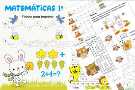 Actividades faciles juegos matematicos para imprimir. Fichas Matematicas 1 Primaria Web Del Maestro