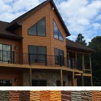 Duoblend Premium Diamond Kote Siding With A 30 Year No Fade Warranty Built On Lp Smartside We Chose Lake Houses Exterior Exterior Siding Log Cabin Exterior