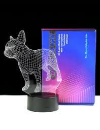 China Amazon Hot Seller 3d Dog 7 Color Led Illusion Night Light Lamp China 3d Illusion Night Light And 3d Illusion Visual Lamp Price