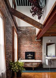Small bathroom with exposed brick and tiles. 10 Gorgeous Exposed Brick Bathrooms Houzz Au