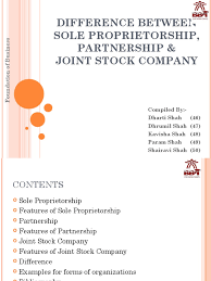 Because of one man's limited abilities and capacity to manage. Entp Imp Differencebetweensoleproprietorshippartnershipjointstockcompany 160427114143 Sole Proprietorship Joint Stock Company