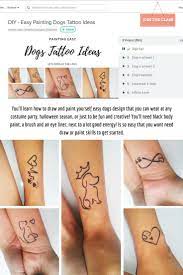 Diy Easy Painting Dogs Tattoo Ideas Tattoodesigntattoolife Tattodesign Bodypaintings Artist Skillshareteac Diy Tattoo Tattoo Designs Easy Tattoo Ideas
