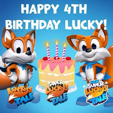 Hi My Name Is Wikipedia On Instagram Happy 4th Birthday Lucky Luckystale Oculus Superluckystale Xboxone N In 2020 Happy 4th Birthday 4th Birthday Lucky