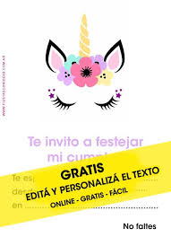 Muy bonitos modelos de invitaciones de cumpleaños de unicornios para personalizar con la fotografía de la pequeña fanática de estas criaturas de fantasía. 55 Invitaciones De Unicornios Gratis Para Editar Personalizar E Imprimir Invitaciones Editables Gratis