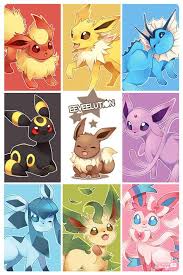 Eeveelutions Poster Pokemon Eevee Pokemon Eeveelutions Pokemon