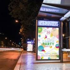Download Bus Stop Billboard Mockup In City At Night For Free In 2020 Billboard Mockup Bus Stop Night City