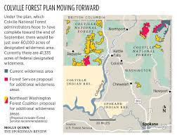 It is bordered on the west by the okanogan. After Nearly Two Decades Colville Forest Plan Coming To A Close The Spokesman Review