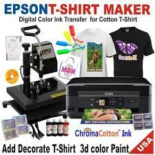 Heat Press T Shirt Plus Epson Printer T Shirt Maker Complete Starter Pack Computers Tablets Networkin Tshirt Printing Business Vinyl Printer Tshirt Maker
