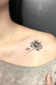 Black And White Lotus Tattoo On A Shoulder Shouldertattosmalltatto White Lotus Tattoo Small Lotus Flower Tattoo Flower Tattoo Shoulder