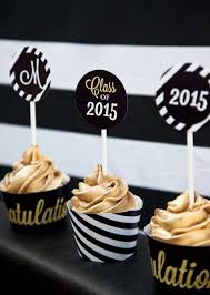 Black And Gold Cupcake Toppers Black And Gold Graduation Party Graduation End Of School Party Ideas Photo 7 Of 13 Gold Graduation Party Graduation Cupcake Toppers Graduation Party Cupcakes