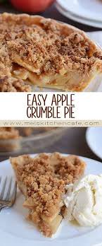 Easy Apple Crumble Pie Recipe Mel S Kitchen Cafe Recipe Easy Apple Crumble Easy Pie Recipes Apple Crumble Pie Recipe