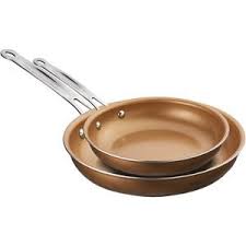 Kream Boutique Brentwood 2piece Ceramic Induction Fry Pan Set Fry Pan Set Copper Cooking Pan Pan Set