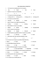 Kisi kisi soal dan jawaban pai smp kelas 7 semester genap kurikulum 2013 didno76 com. Soal Aswaja Kelas 4 Semester 2