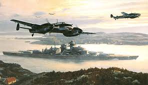 Grimstadfjord or grimstadfjorden is a small fjord in the municipality of bergen in hordaland county, norway. Aviation Art Postlethwaite Mark Bismarck Into Battle