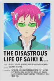 Saiki K Anime Decor Saiki Movie Posters Minimalist