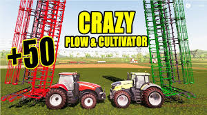 Fall plowing winter wheat stubble with a massey ferguson 3660 and 5 furrow international 735. Farming Simulator 19 50 Meters Crazy Plow And Cultivator Omg Youtube