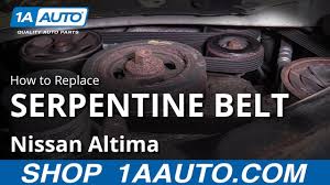 How To Replace Serpentine Belt 06 12 Nissan Altima Youtube