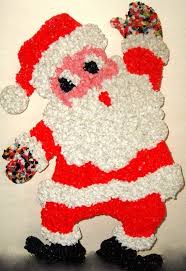 1970s Rare Vintage Melted Plastic Popcorn Santa Claus Christmas Decoration 20 Tall Childhood Memories My Childhood Memories Vintage Christmas