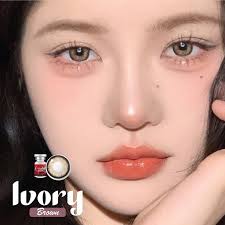 ✨ Ivory brown(Lovely lens) ขนาดตาโต ✔️เลนส์จดทะเบียนถูกต้อง (บิ๊กอาย  คอนแทคเลนส์ bigeyes)