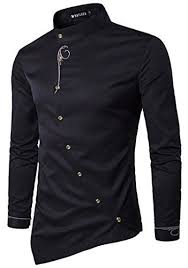 Hop Men S Casual Irregular Longline Hem Slim Fit Button Down Dress Shirt Hopm002 Black S Casual Long Sleeve Shirts Casual Shirts For Men Mens Shirt Dress