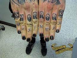 Knuckle Tattoo Fonts Knuckle Tattoo Gloves Come In A Variety Of Messages Including A Knuckle Tattoos Knuckle Tattoo Misfits Tattoo