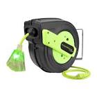 Flexilla Retractable Extension Cord Reel, 12/3 AWG SJTOW Cord with Grounded Triple Tap Outlet FZ8120603