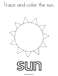Sun coloring pages laughing sun with face and clouds & more free printable coloring pages discover colomio. Trace And Color The Sun Coloring Page Twisty Noodle